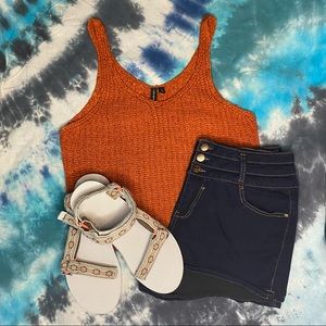 Orange Moon and Madison Knit Tank Top